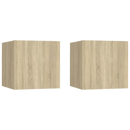 vidaXL Bedside Cabinets 2 pcs Sonoma Oak 30.5x30x30 cm Chipboard