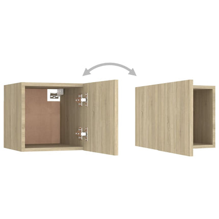 vidaXL Bedside Cabinets 2 pcs Sonoma Oak 30.5x30x30 cm Chipboard