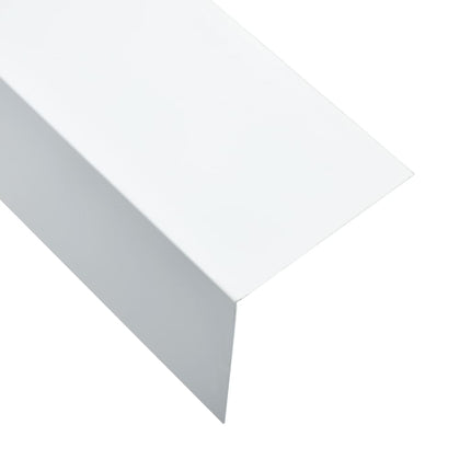 vidaXL L-shape 90° Angle Sheets 5 pcs Aluminium White 170cm 100x100 mm