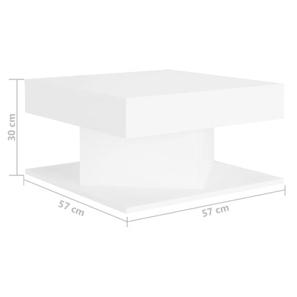 vidaXL Coffee Table White 57x57x30 cm Chipboard