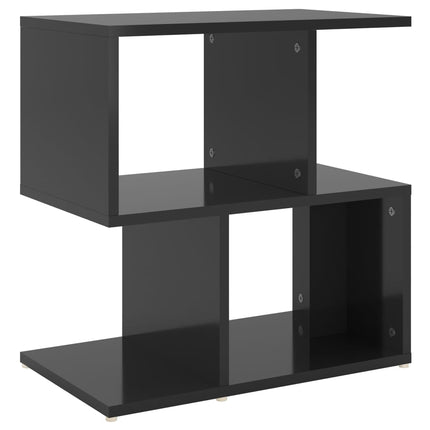 vidaXL Bedside Cabinet High Gloss Black 50x30x51.5 cm Chipboard