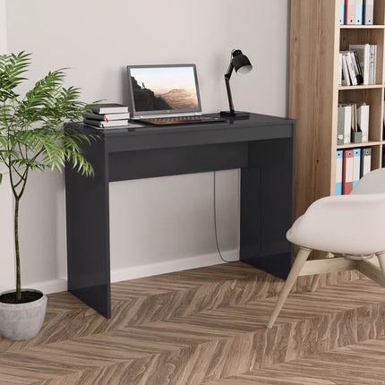 vidaXL Desk High Gloss Grey 90x40x72 cm Chipboard