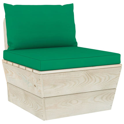 vidaXL Pallet Sofa Cushions 2 pcs Green Fabric