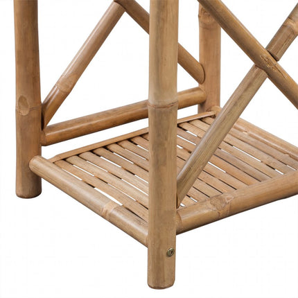 vidaXL 5-Tier Square Bamboo Shelf
