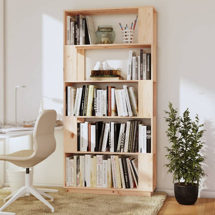 vidaXL Book Cabinet/Room Divider 80x25x163.5 cm Solid Wood Pine