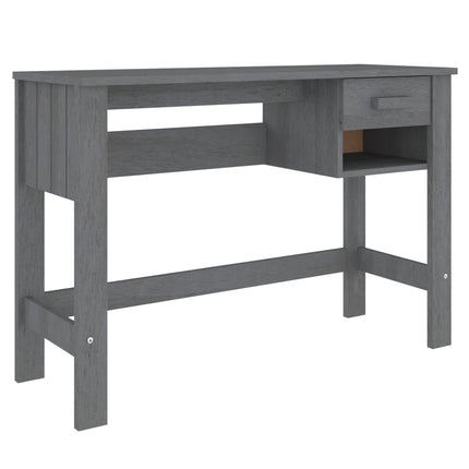 Desk "HAMAR" Dark Grey 110x40x75 cm Solid Wood Pine