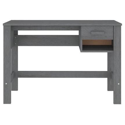Desk "HAMAR" Dark Grey 110x40x75 cm Solid Wood Pine