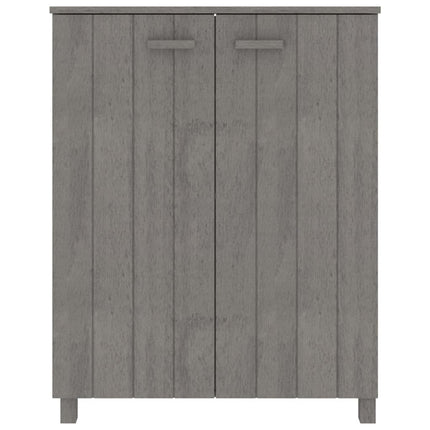 Shoe Cabinet "HAMAR" Light Grey 85x40x108 cm Solid Wood Pine