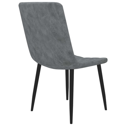 vidaXL Dining Chairs 2 pcs Grey Faux Leather