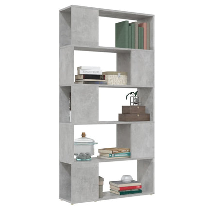 Book Cabinet Room Divider Concrete Grey 80x24x155 cm Engineered Wood