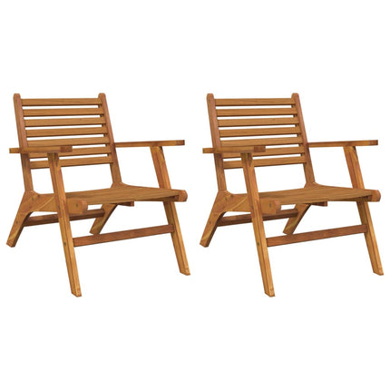 vidaXL Garden Chairs 2 pcs Solid Wood Acacia