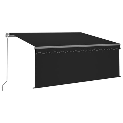 vidaXL Manual Retractable Awning with Blind 3x2.5m Anthracite