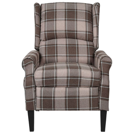 vidaXL Reclining Chair Beige Fabric
