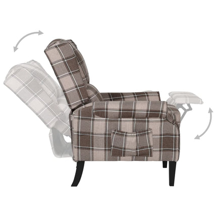 vidaXL Reclining Chair Beige Fabric