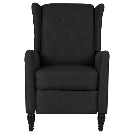 vidaXL Reclining Chair Black Fabric