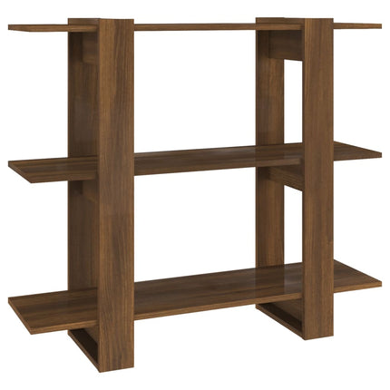 Book Cabinet/Room Divider Brown Oak 100x30x87 cm