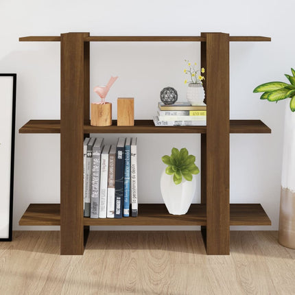 Book Cabinet/Room Divider Brown Oak 100x30x87 cm