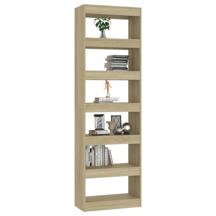 vidaXL Book Cabinet/Room Divider Sonoma Oak 60x30x198 cm