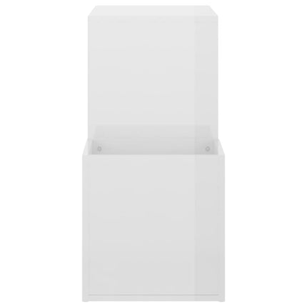 vidaXL Hall Shoe Cabinet High Gloss White 105x35.5x70 cm Chipboard