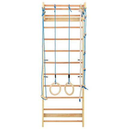 vidaXL Indoor Climbing Playset with Ladders Rings Wood