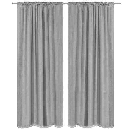 vidaXL Blackout Curtains 2 pcs Double Layer 140x245 cm Grey