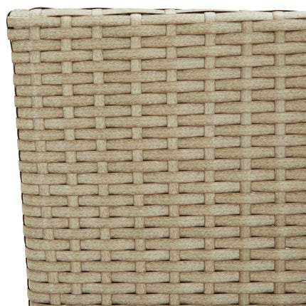 Garden Dining Chairs 4 pcs Poly Rattan Beige