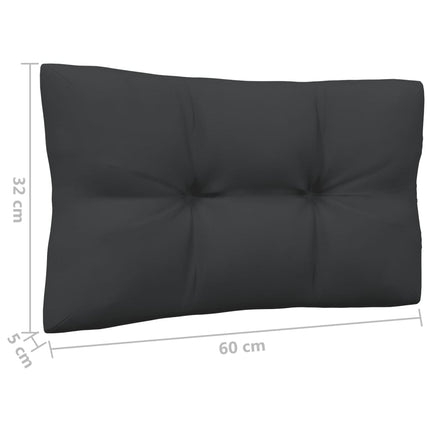 vidaXL 2-Seater Garden Sofa with Cushions Black Solid Pinewood