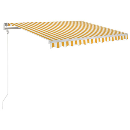 vidaXL Automatic Retractable Awning 300x250 cm Yellow and White