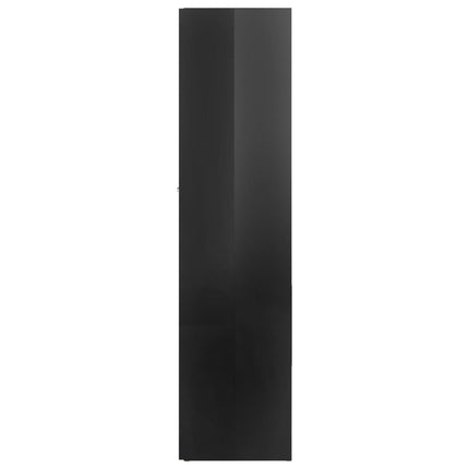 vidaXL Corner Cabinet High Gloss Black 33x33x132 cm Chipboard