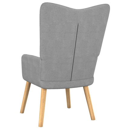 vidaXL Relaxing Chair Light Grey Fabric