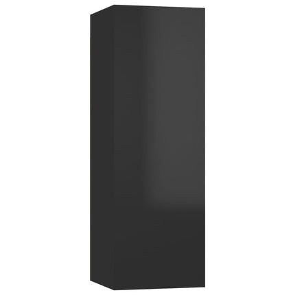 vidaXL 3 Piece TV Cabinet Set High Gloss Black Chipboard
