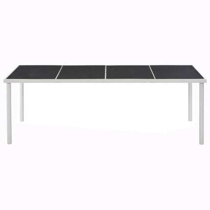 vidaXL Garden Table Black 220x90x74.5 cm Steel