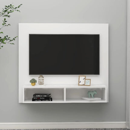 vidaXL Wall TV Cabinet White 102x23.5x90 cm Chipboard