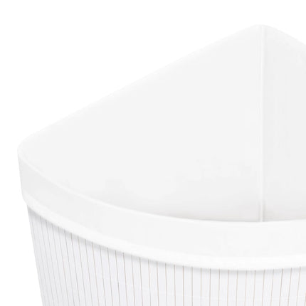 vidaXL Bamboo Corner Laundry Basket White 60 L