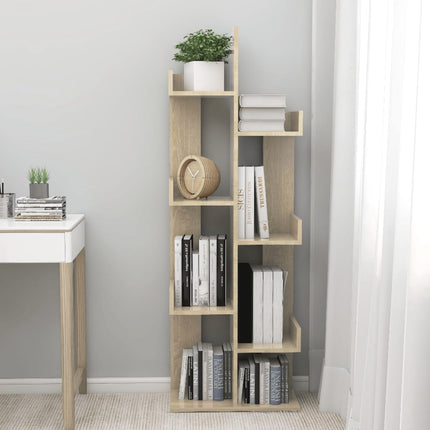 Book Cabinet Sonoma Oak 48x25.5x140 cm Engineered Wood