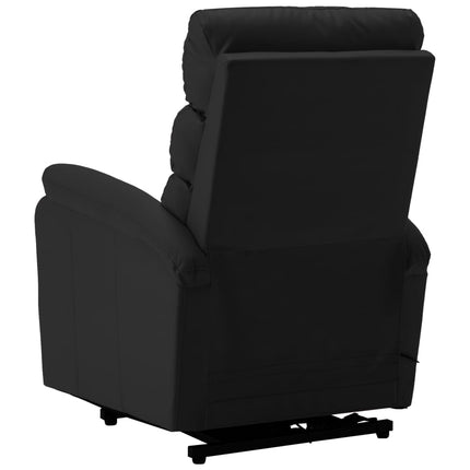 Stand-up Recliner Black Faux Leather