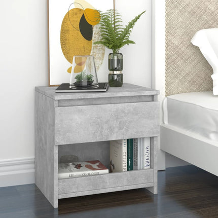 vidaXL Bedside Cabinets 2 pcs Concrete Grey 40x30x39 cm Chipboard