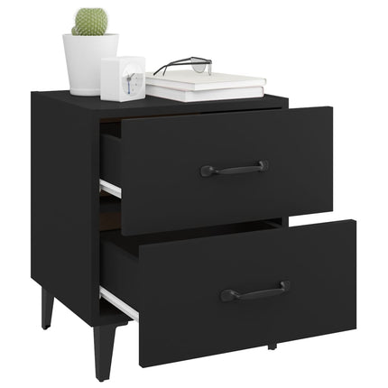 Bedside Cabinet Black 40x35x47.5 cm