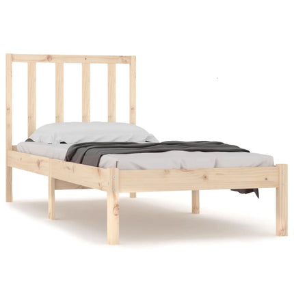 vidaXL Bed Frame Solid Wood Pine 90x190 cm 3FT Single