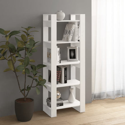 Book Cabinet/Room Divider White 60x35x160 cm Solid Wood