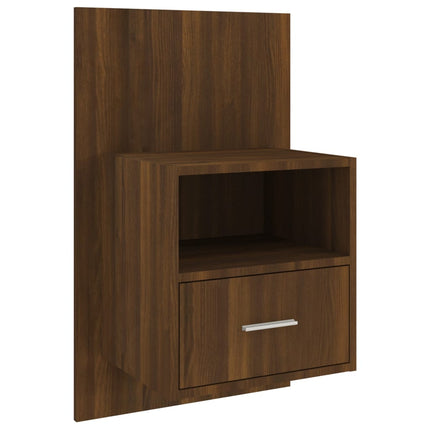 vidaXL Wall Bedside Cabinet Brown Oak Engineered Wood