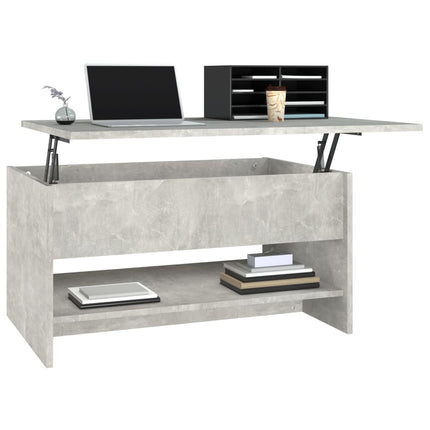Coffee Table Concrete Grey 80x50x40 cm Engineered Wood