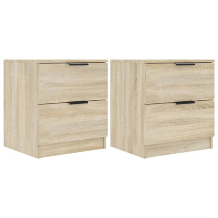vidaXL Bedside Cabinets 2 pcs Sonoma Oak Engineered Wood