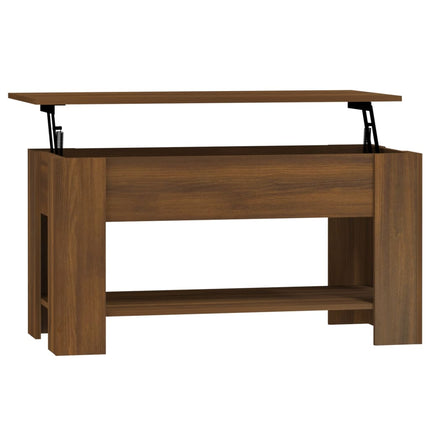 Coffee Table Brown Oak 101x49x52 cm Engineered Wood