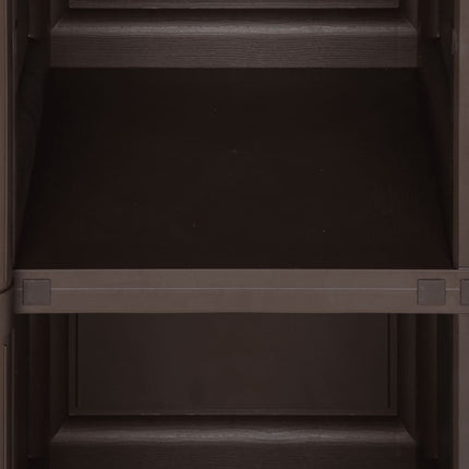 vidaXL Plastic Cabinet 40x43x125 cm Wood Design Brown