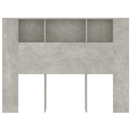 Headboard Cabinet Concrete Grey 140x18.5x104.5 cm