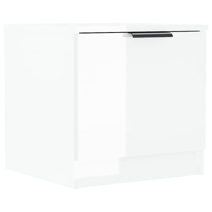 Bedside Cabinets 2 pcs High Gloss White 40x39x40 cm