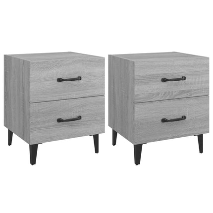 Bedside Cabinets 2 pcs Grey Sonoma 40x35x47.5 cm