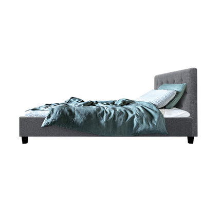 Vanke Bed Frame Fabric- Grey Single