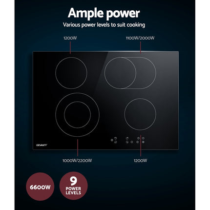 Ceramic Cooktop 77cm Electric Cooker 4 6 Burner Stove Hob Touch Control